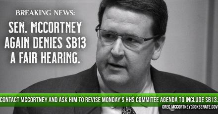 Senator McCortney Again Denies SB13 a Fair Hearing