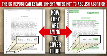 Proof David Bullard is Lying About SB13 to Pastors and Oklahomans