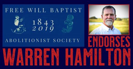 Free Will Baptist Abolitionist Leaders and Pastors Endorse Warren Hamilton