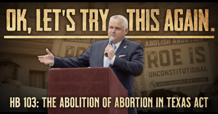 State Rep. Bryan Slaton Refiles Texas Abolition Bill in Special Session